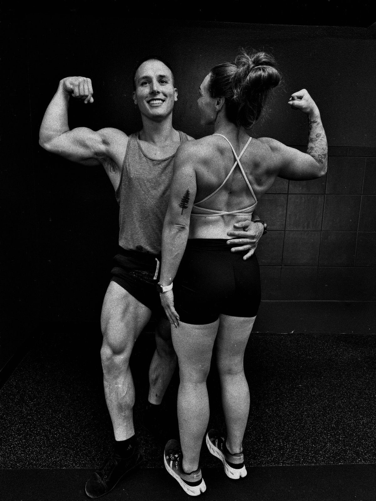 Two members flexing at Vulcan