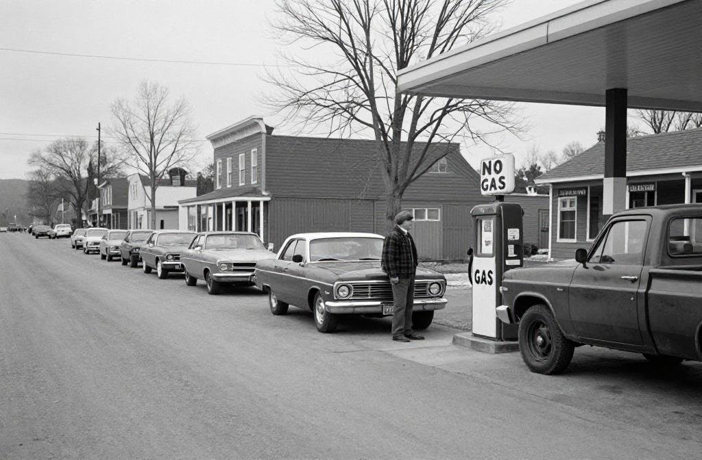 Gas lines, 1975